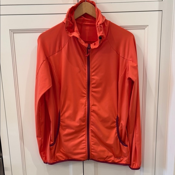 Arc’Teryx Women’s Orange Full Zip Hoodie Jacket—Lightweight—Great Condition! L - Picture 1 of 9